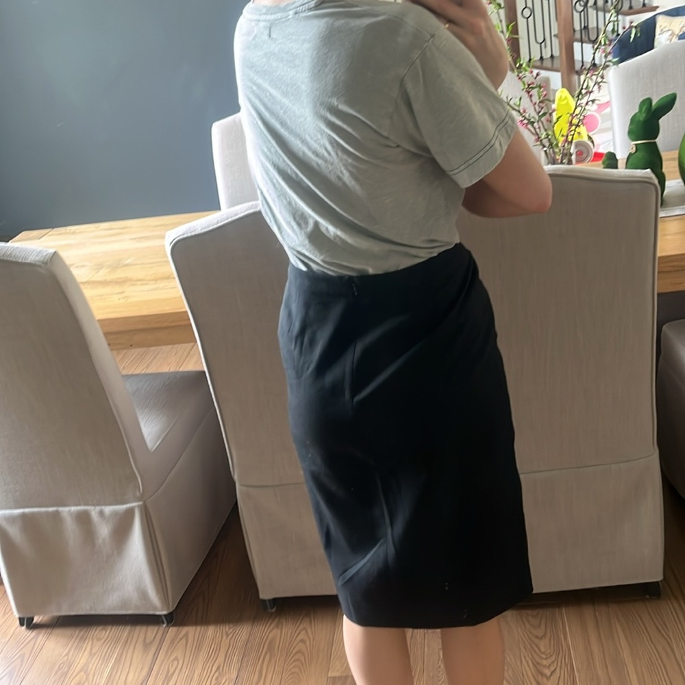 Garnet Hill Blue Pencil Skirt Knee-Length Workwear - Picture 7 of 8